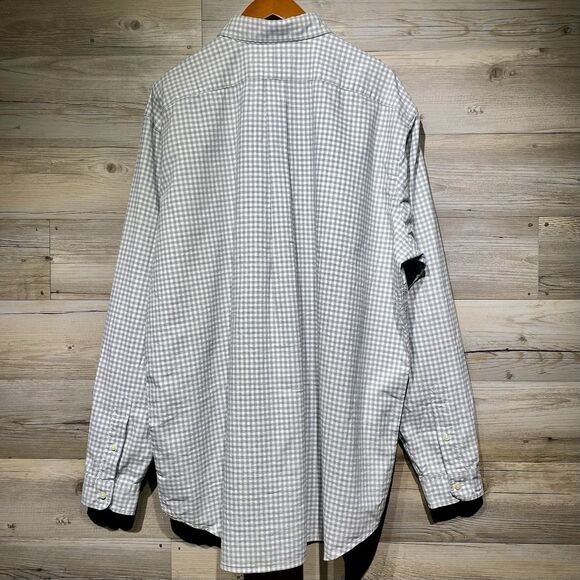 Ralph Lauren Oxford Button-Down Shirt Men’s 2XLT Gray White Check Color Pony - Picture 2 of 9